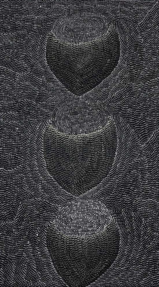 Dolsi Kelly comparable auction result: dolsi kelly rock holes acrylic on linen