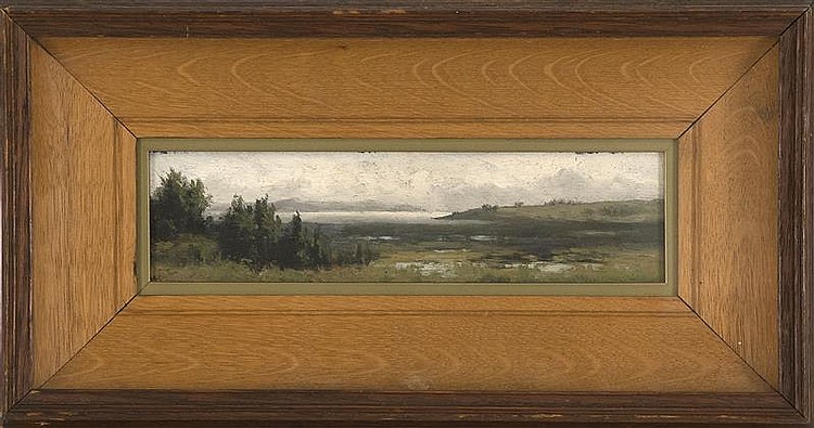 Annie Lyle Harmon comparable auction result: annie lyle harmon american 1855 1930 panoramic california landscape oil on board 2 75 x 9 5 framed