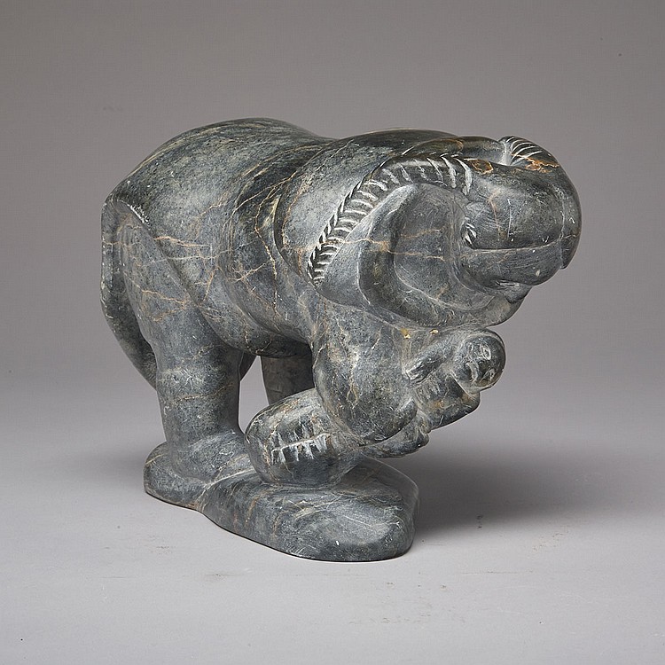 juanisialu irqumia 1912 1977 mother and child stone 6 x 8 75 x 5 25 15 2 x 22 2 x 13 3 cm · Waddington's · 2014-03-20 Juanisialu Irqumia comparable auction result: juanisialu irqumia 1912 1977 mother and child stone 6 x 8 75 x 5 25 15 2 x 22 2 x 13 3 cm