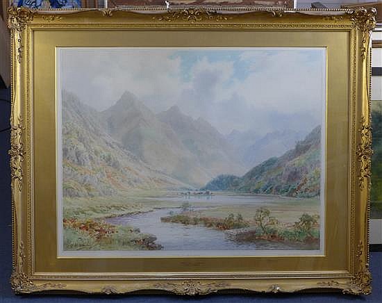 Henry B. Wimbush comparable auction result: henry b wimbush 1861 1910 the heart of the forest glenshiel signed and shiel loch glenshiel 23 x 30in