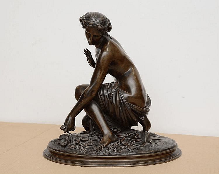 François-Théodore Devaulx comparable auction result: fran ois th odore devaulx jeune femme cueillant des fleurs ou la