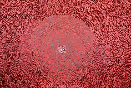 Sabrina Robertson Nungala comparable auction result: sabrina robertson nungala milkyway sunset acrylic on linen