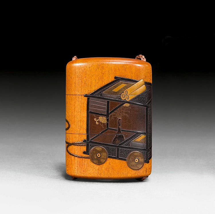 Taishin Ikeda comparable auction result: a two case lacquered wood inr by ikeda taishin