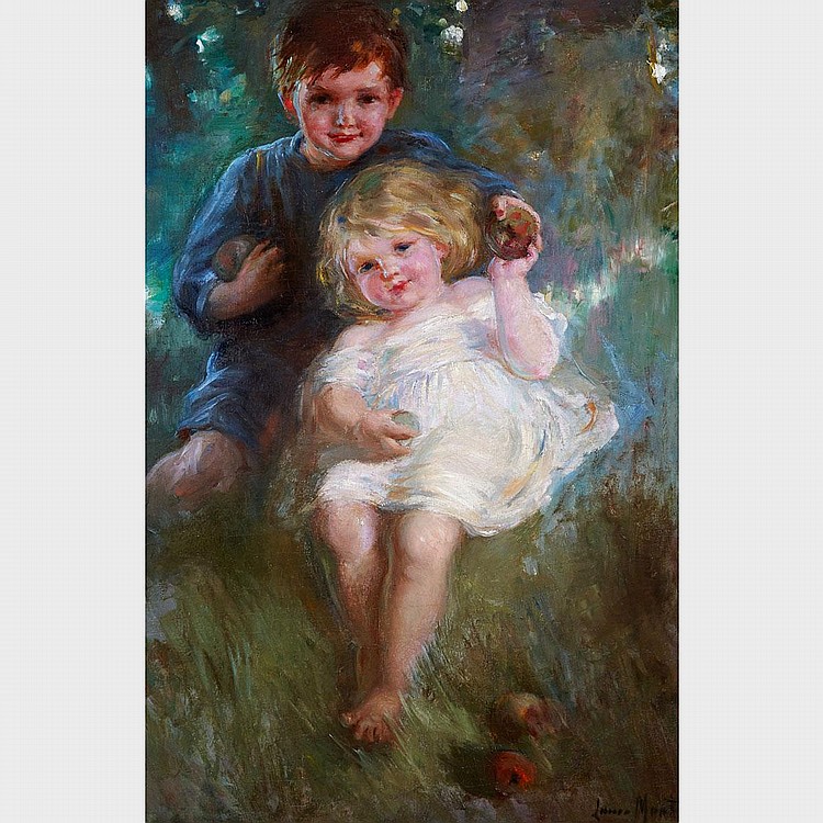 laura adeline muntz o s a a r c a portrait study of two children in an orchard oil on canvas 35 5 ins x 23 5 ins 90 2 cms x 59 7 cms · Waddington's · 2014-05-26 Laura Adeline Muntz comparable auction result: laura adeline muntz o s a a r c a portrait study of two children in an orchard oil on canvas 35 5 ins x 23 5 ins 90 2 cms x 59 7 cms