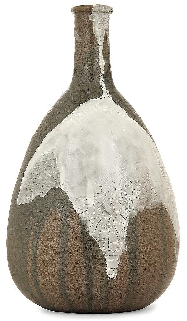 Jean Carriès comparable auction result: jean carri s 1855 1894 a large enamelled stoneware pear shaped vase montriveau 1891 1894 signed with the artist s mark numbered