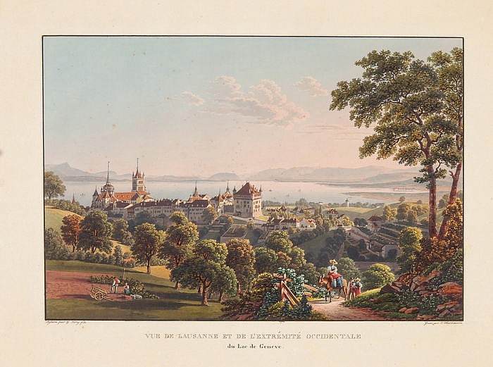 Gabriel (1784) Lory comparable auction result: vue de lausanne et de l extr mit occidentale du lac de gen ve