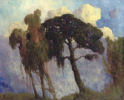 Willem  Imandt comparable auction result: a wooded mountainous landscape with waringin trees