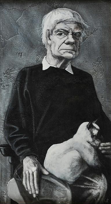 John McCart comparable auction result: john mccart francis stewart cat oil on board