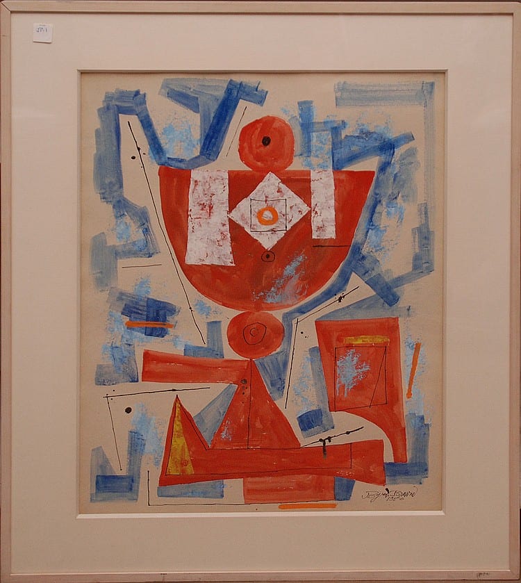 BYRON BROWNE Abstract Oil Painting sold by Bill Hood & Sons Arts & Antiques Auctions, lot 202 — auction record photograph