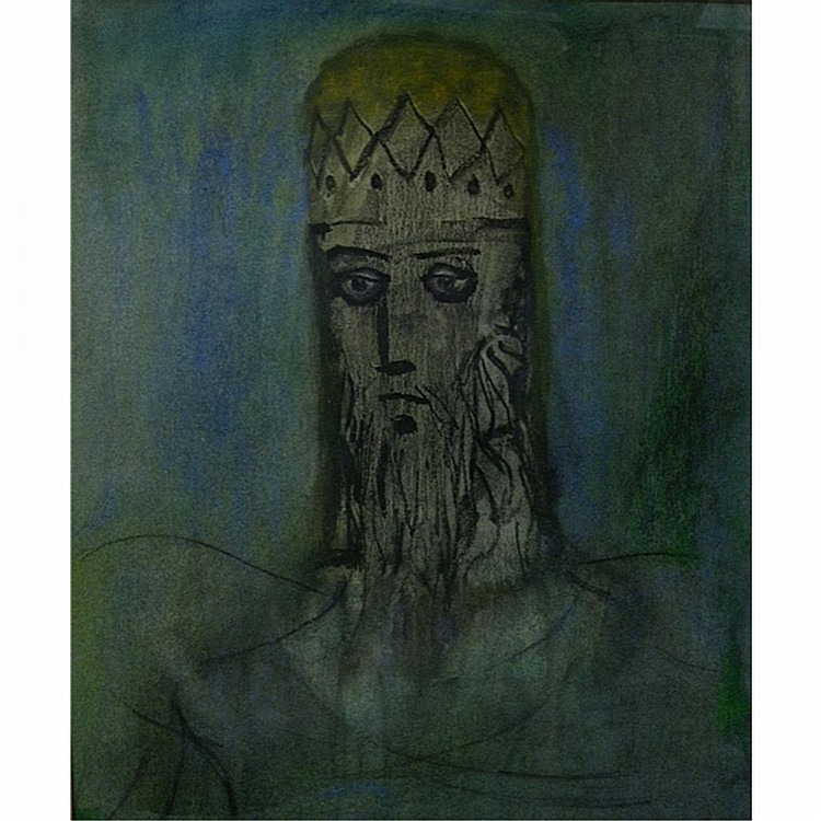 Jack Nichols comparable auction result: jack nichols canadian 1921 bearded man pastel pastel wash signed and dated 59 lower right sight 18 5 x 15 5