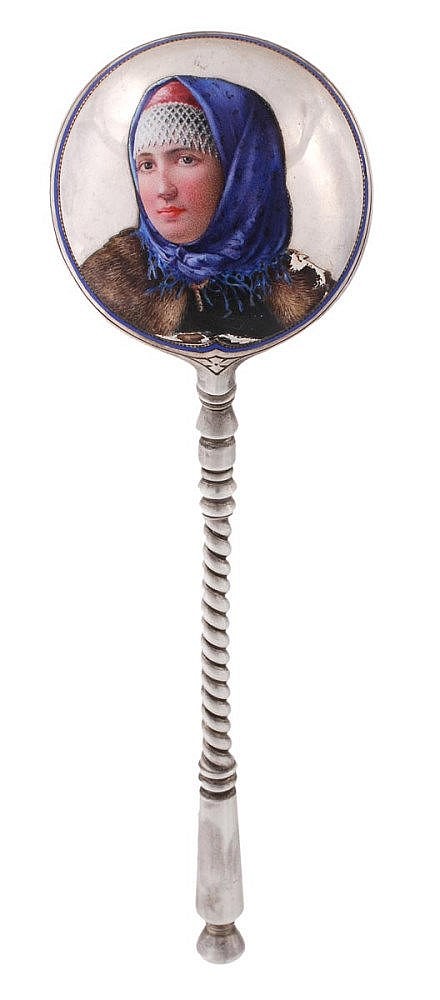 a russian silver and enamel spoon by ivan · Dreweatts 1759 · 2014-07-09 Ivan (1901) comparable auction result: a russian silver and enamel spoon by ivan
