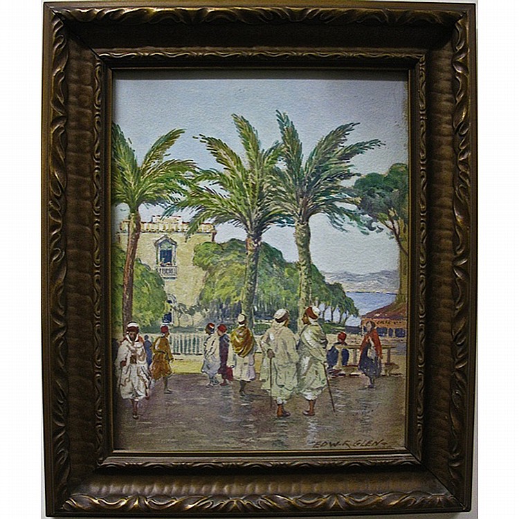 edward randolph glen canadian 1887 1963 la grande place oran algeria africa watercolour signed and dated 1928 lower right titled to label verso sight 13 5 x 10 5 · Waddington's · 2014-07-10 Edward Randolph Glen comparable auction result: edward randolph glen canadian 1887 1963 la grande place oran algeria africa watercolour signed and dated 1928 lower right titled to label verso sight 13 5 x 10 5