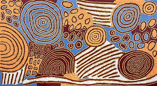 Maisie Ward Napaltjarri comparable auction result: maisie ward napaltjarri rock holes acrylic on canvas