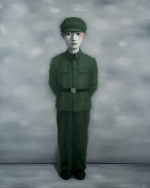 Zhang Xiaogang B. 1958 , Comrad: Adult oil on canvas comparable sale