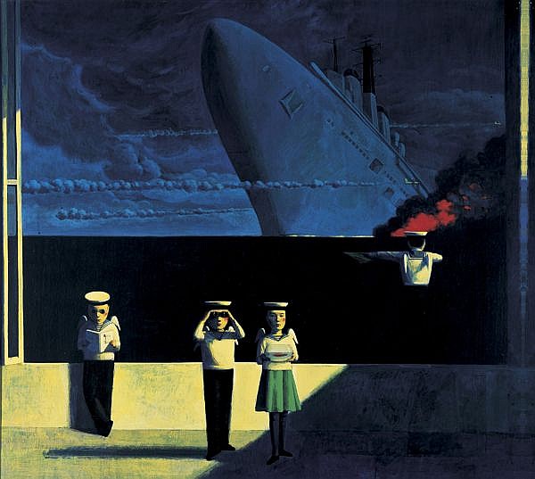Liu Ye B.1964 , Silence of the Sea oil on canvas comparable sale