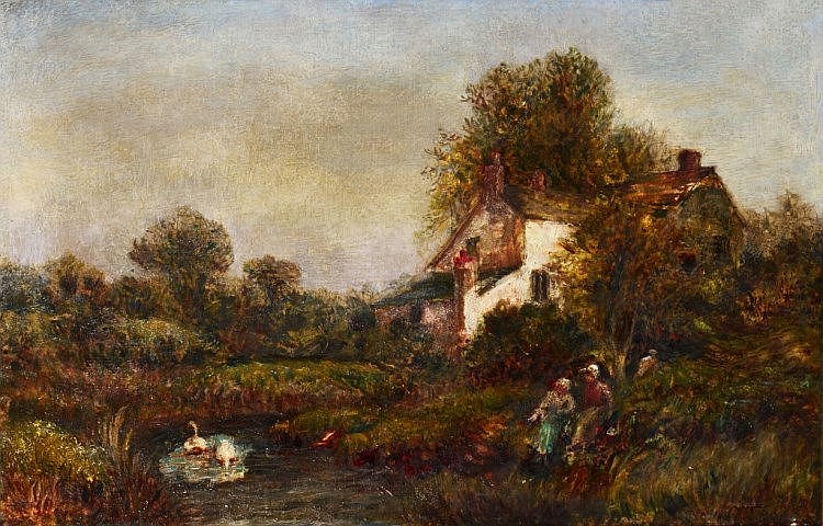henry measham british 1844 1922 two figures · Mallams · 2014-08-14 Henry Measham comparable auction result: henry measham british 1844 1922 two figures