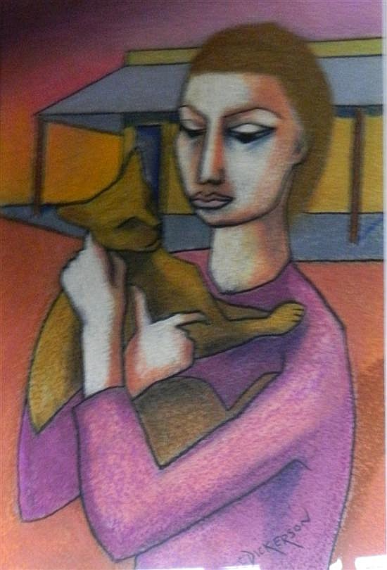 Camilla Dickerson comparable auction result: camilla dickerson b 1967 the reluctant companion 2012 pastel charcoal