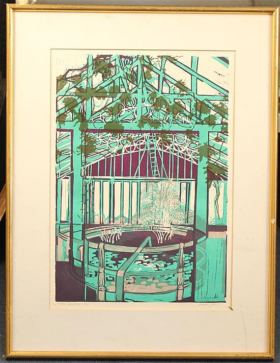 Olwen Jones comparable auction result: olwen jones 1945 lily house kew 20 x 14in