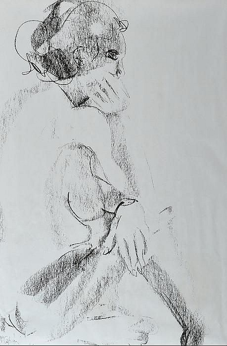 John McCart comparable auction result: john mccart female nude study charcoal on