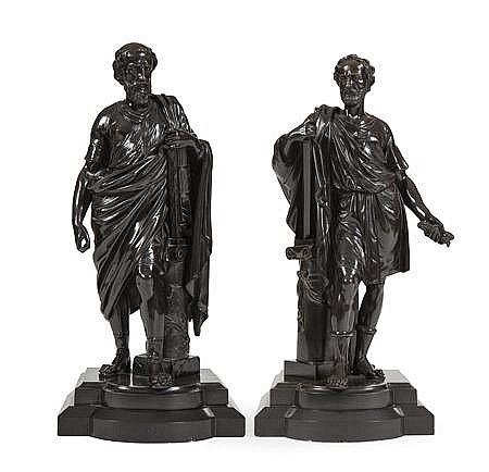 Pierre (1853) Aubert comparable auction result: pierre aubert french 1853 1912 pair of philosophers 45cm high