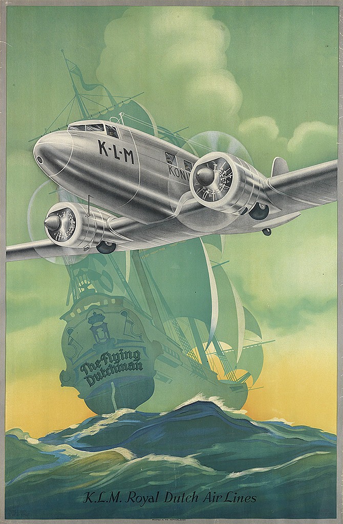 Arjen Galema comparable auction result: arjen galema 1886 1974 k l m royal dutch airlines flying dutchman circa 1930 39x25 inches 100x6539 cm