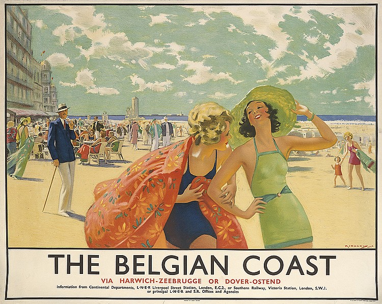 arthur c michael dates unknown the belgian coast via harwich zeebrugge or dover ostend 1928 39x49 inches 101x126 cm r h · Swann Auction Galleries · 2014-10-14 Arthur C. Michael comparable auction result: arthur c michael dates unknown the belgian coast via harwich zeebrugge or dover ostend 1928 39x49 inches 101x126 cm r h