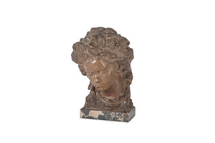 Fernand Jean comparable auction result: fernand jean actif au xxe me sie cle buste de beethoven