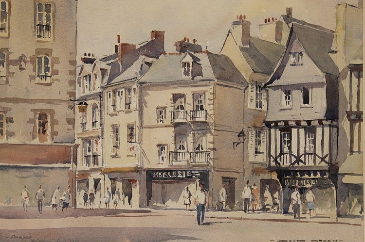 David Green comparable auction result: david green 20thc quimper brittany june 1985