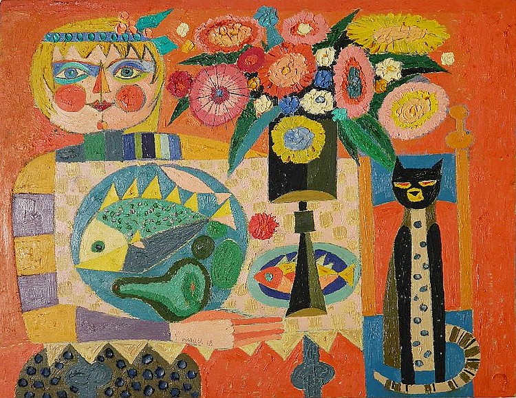 Edward Marecak comparable auction result: edward marecak oil
