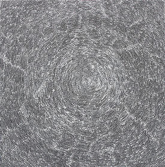Sabrina Robertson Nungala comparable auction result: sabrina robertson nungala mina mina milky way acrylic on canvas