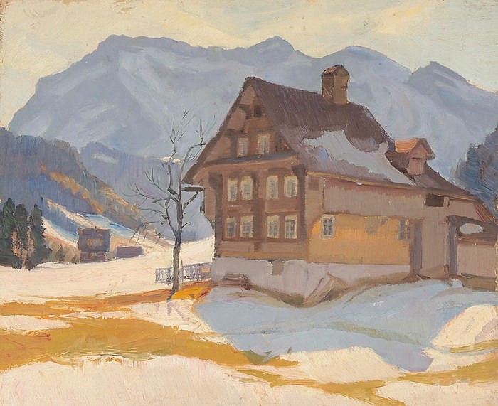 Franz Elmiger comparable auction result: franz elmiger ermensee 1882 1934 luzern eigental im winter