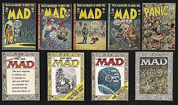 1952-1957 "Mad" (24) and "Panic" (7) Comics Collection (31 Different Comics and Magazines) sold by Mastro Auctions, lot 155 — auction record photograph