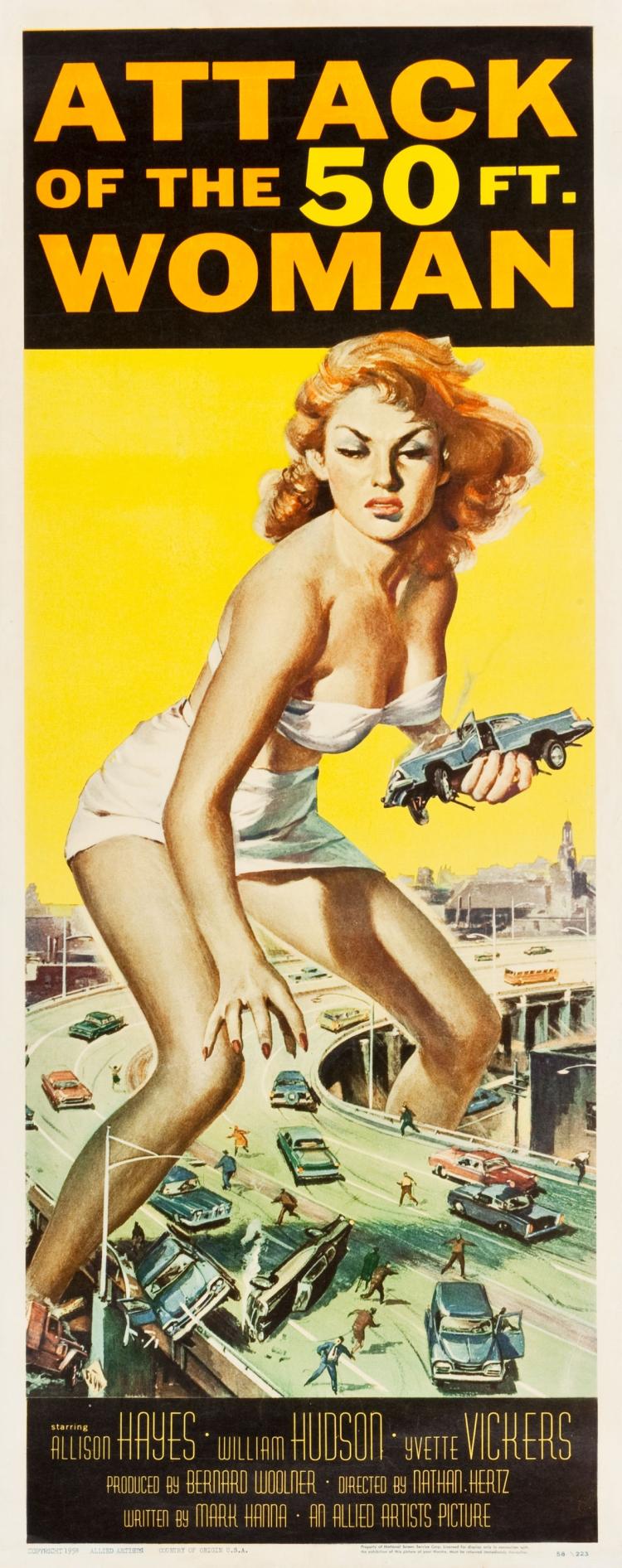 Attack of the 50 Foot Woman (Allied Artists, 1958). Ins sold by Heritage Auctions, lot 86515 — auction record photograph