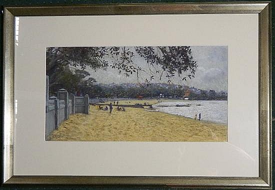 robyn gosbell b 1943 as evening approaches balmoral beach oil pastel charcoal · Theodore Bruce Auctioneers & Valuers · 2014-11-30 Robyn Gosbell comparable auction result: robyn gosbell b 1943 as evening approaches balmoral beach oil pastel charcoal
