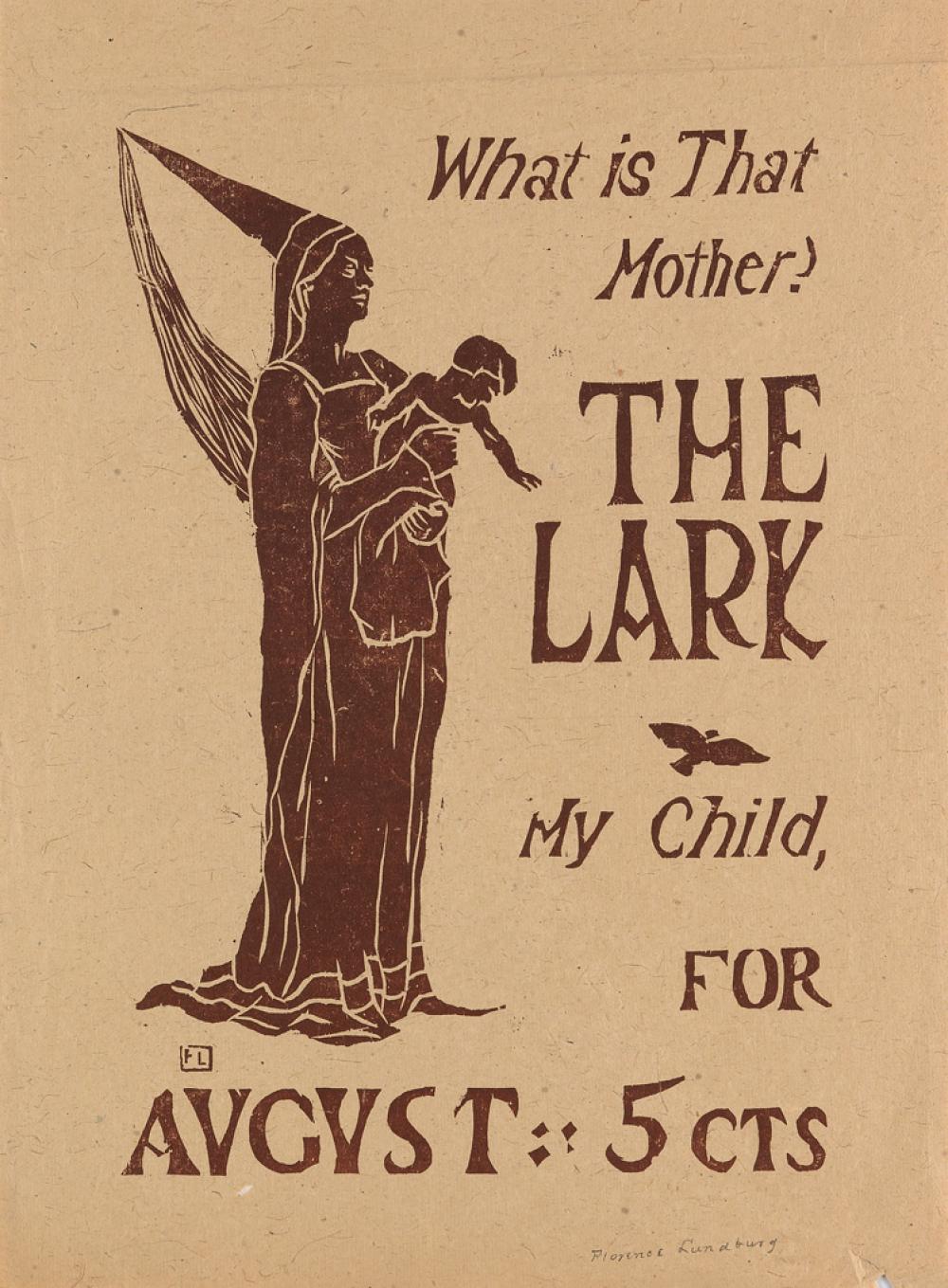 Florence Lundborg comparable auction result: florence lundborg 1871 1949 the lark what is that mother 1895 21x15 inches 53x36 cm