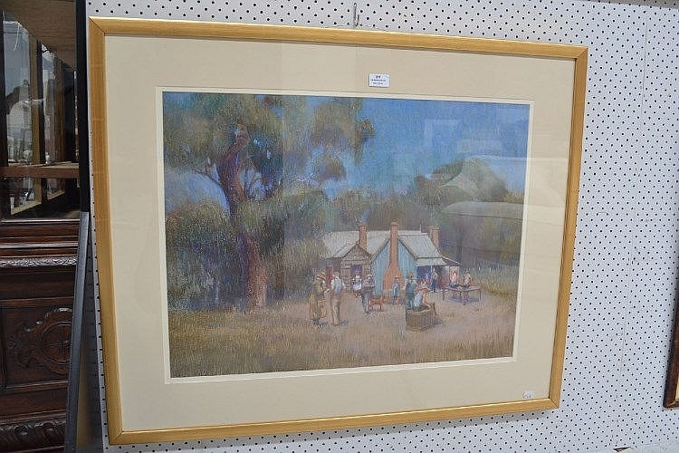robyn gosbell 1943 australia preparing for lunch pastel signed and dated lower right 1985 approx 53cm x 71cm · Vickers & Hoad · 2014-11-29 Robyn Gosbell comparable auction result: robyn gosbell 1943 australia preparing for lunch pastel signed and dated lower right 1985 approx 53cm x 71cm