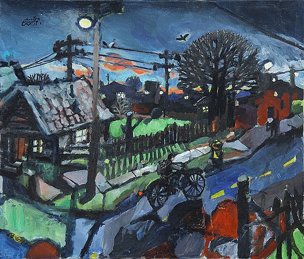 Chester Arnold comparable auction result: painting by chester arnold