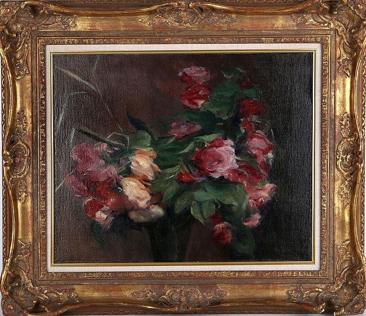 Count Albert De Belleroche comparable auction result: count albert de belleroche 1864 1944 still life roses circa 18090 1900 oil on canvas monogra