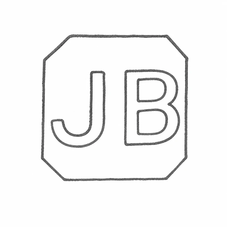 Jocelyn Burton: The clipped-corner square cartouche and two upright letters are cleanly preserved in their photographed arrangement. line reconstruction.