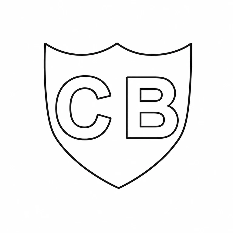 Catherine Brew: Pointed shield and two broad initials are retained upright and in source order. line reconstruction.