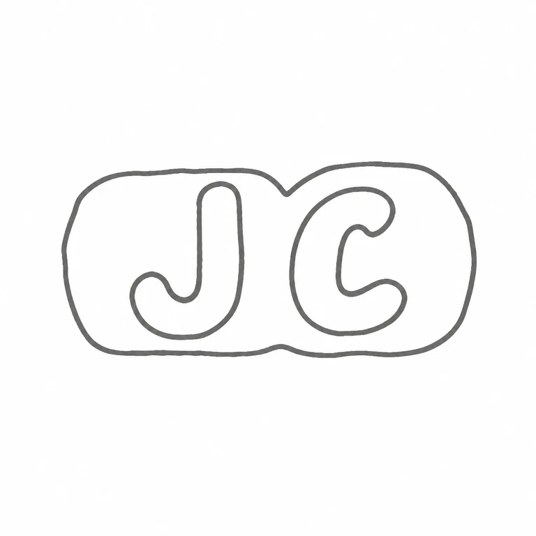 J C: The paired connected compartments and one letter in each remain in the source orientation and reading order. line reconstruction.
