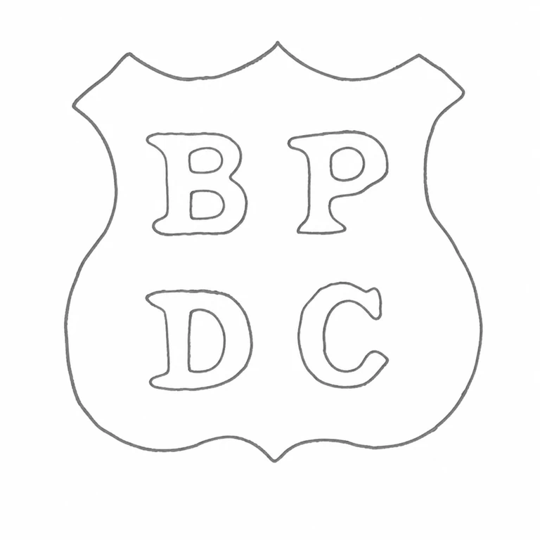 Boots Pure Drug Company: The two-row BP over DC arrangement and scalloped shield-like cartouche are retained without reordering; line reconstruction.