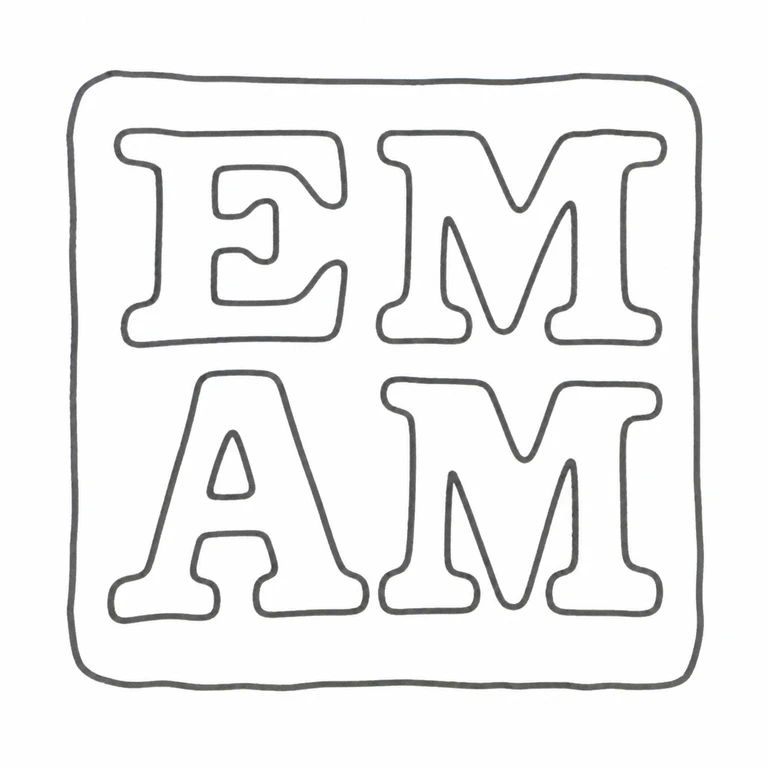 Mojon & Montandon: E M over A M two-row layout and rectangular enclosing border; line reconstruction.
