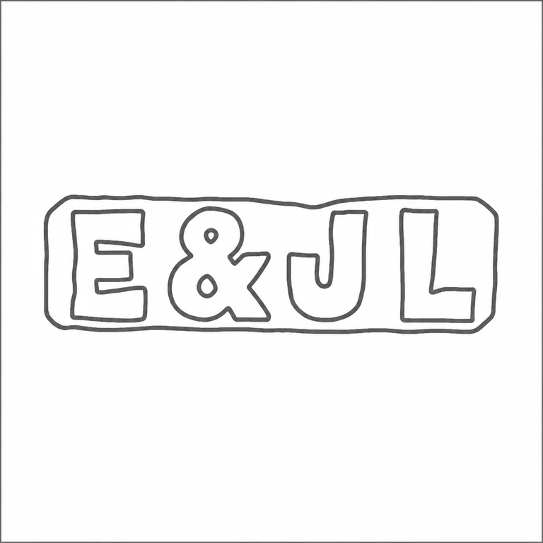 E & J Leek: The four-component inscription, ampersand, and rounded rectangular plate preserve the source arrangement. line reconstruction.