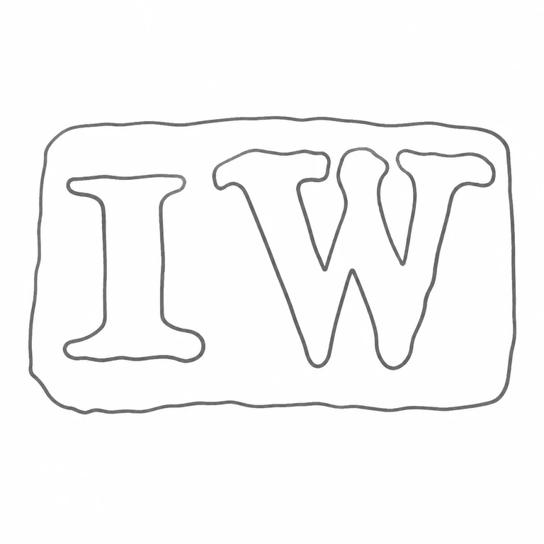 John Wakefield: I W lettering appears in the same order inside one irregular rectangular punch; line reconstruction.