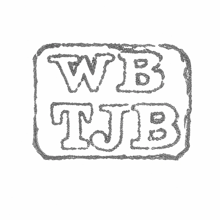 Bryer & Sons: The rounded rectangular enclosure and two stacked rows of initials retain the source's count, order, and compact proportions. line reconstruction.