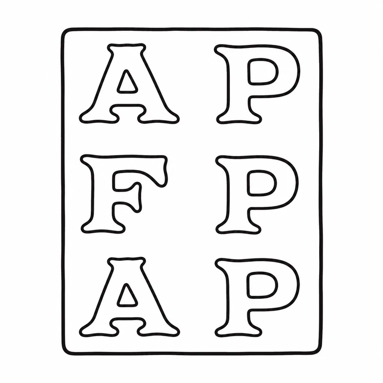 Pairpoint Brothers: The six glyphs remain in the source's three rows of paired glyphs inside one rounded rectangular enclosure. line reconstruction.