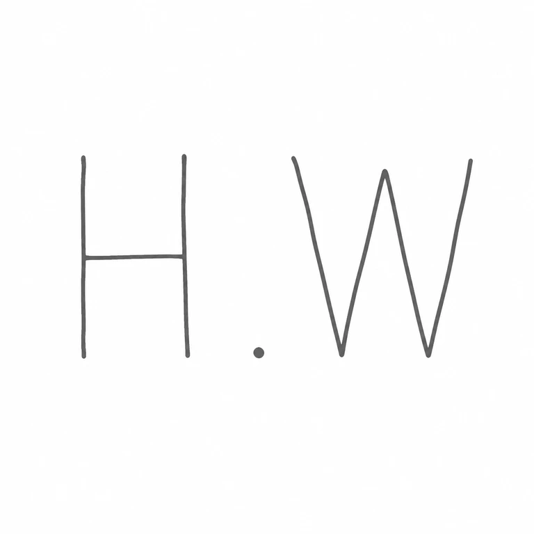 Henry Williamson: H.W is retained in the source order single central dot and no border added; line reconstruction.