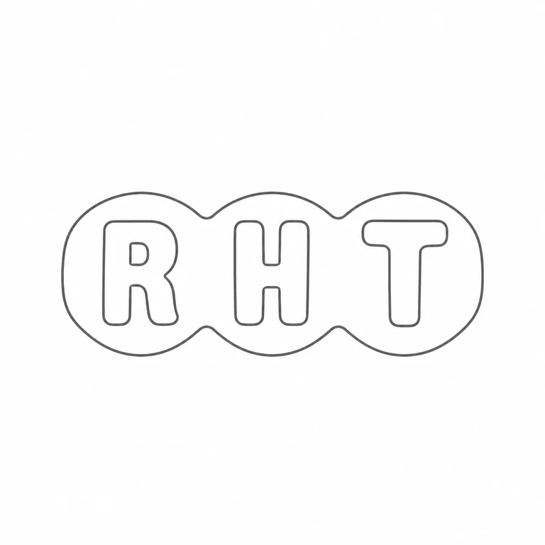 R H Thornton: Three connected round lobes and the three upright internal letters are retained left to right. line reconstruction.