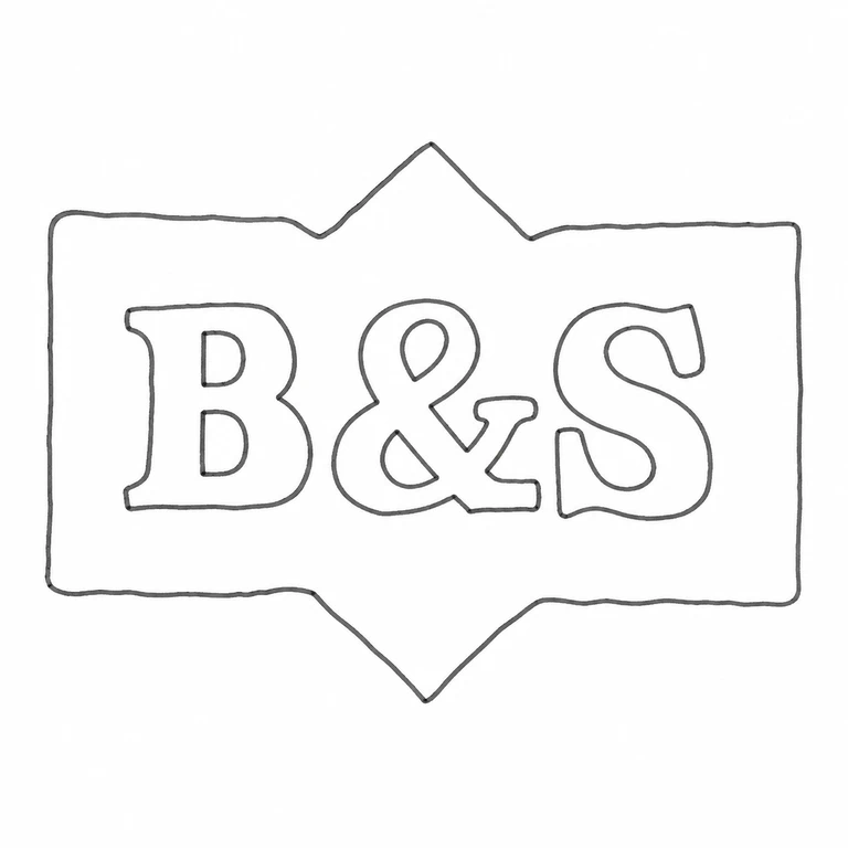 Bodenham & Shorthouse (John Bodenham & Alan Shorthouse): B ampersand S retain their order in the rectangular cartouche with opposed central points; line reconstruction.